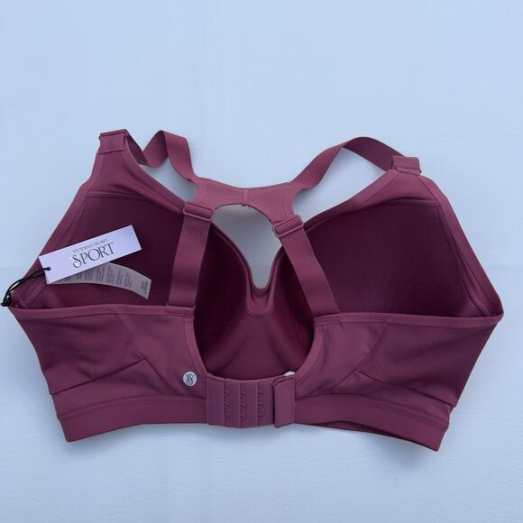 Victoria's Secret VSX Incredible Plunge Sports Bra 36B Rose Racerback Gym NWT - Picture 7 of 8